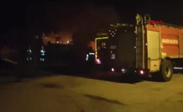 Karabük’te dorse tamir dükkanında yangın çıktı