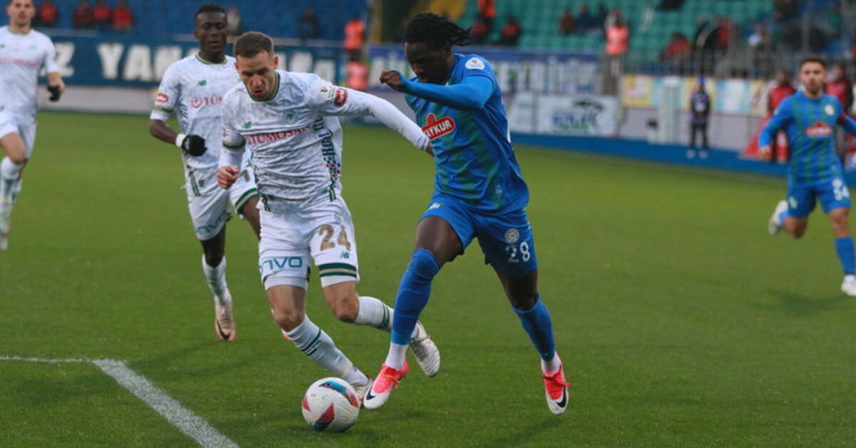 Çaykur Rizespor: 1 – Konyaspor: 1 | MAÇ SONUCU